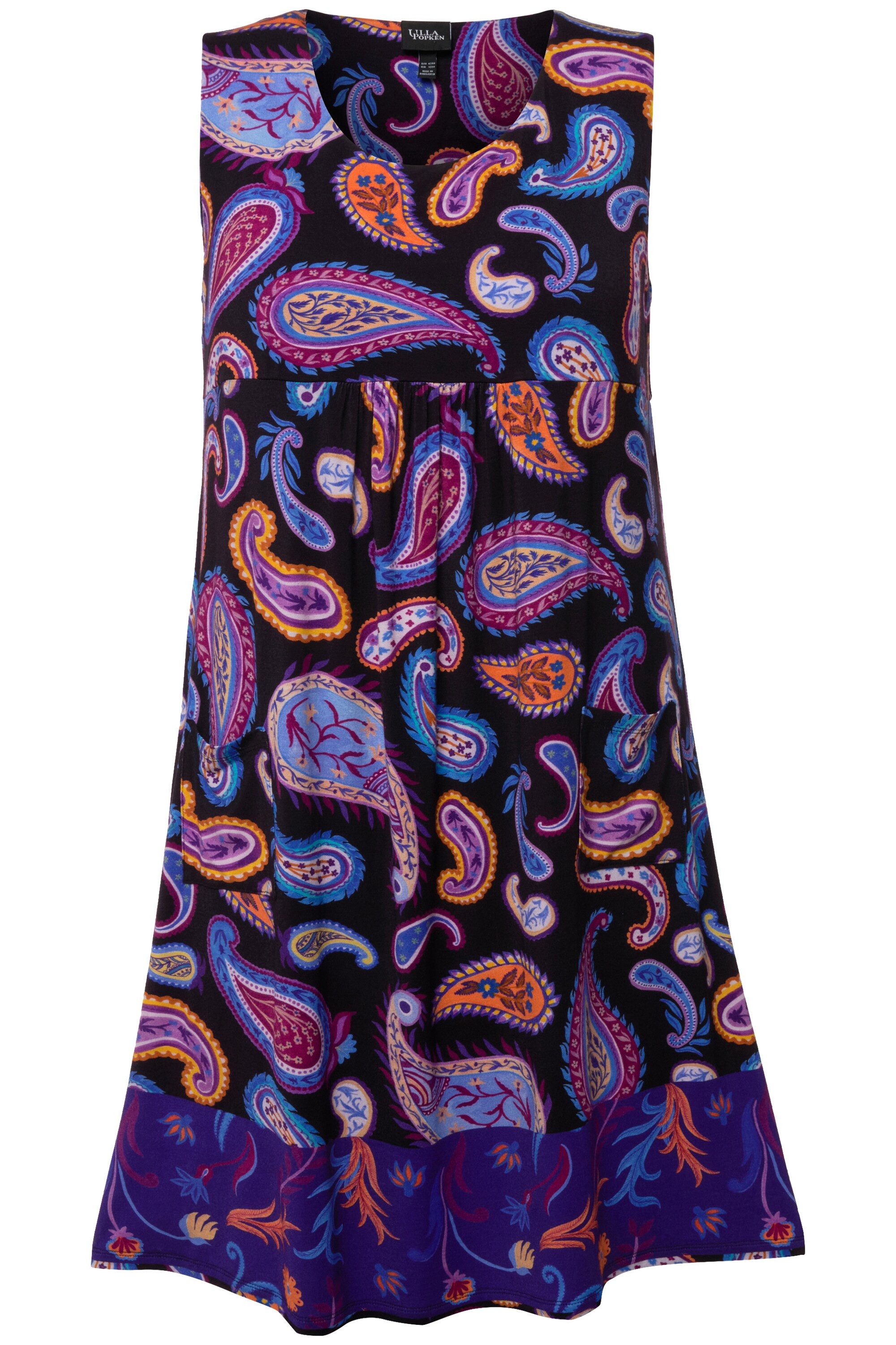 Ulla Popken Minikleid Jersey-Minikleid Paisley A-Linie günstig online kaufen