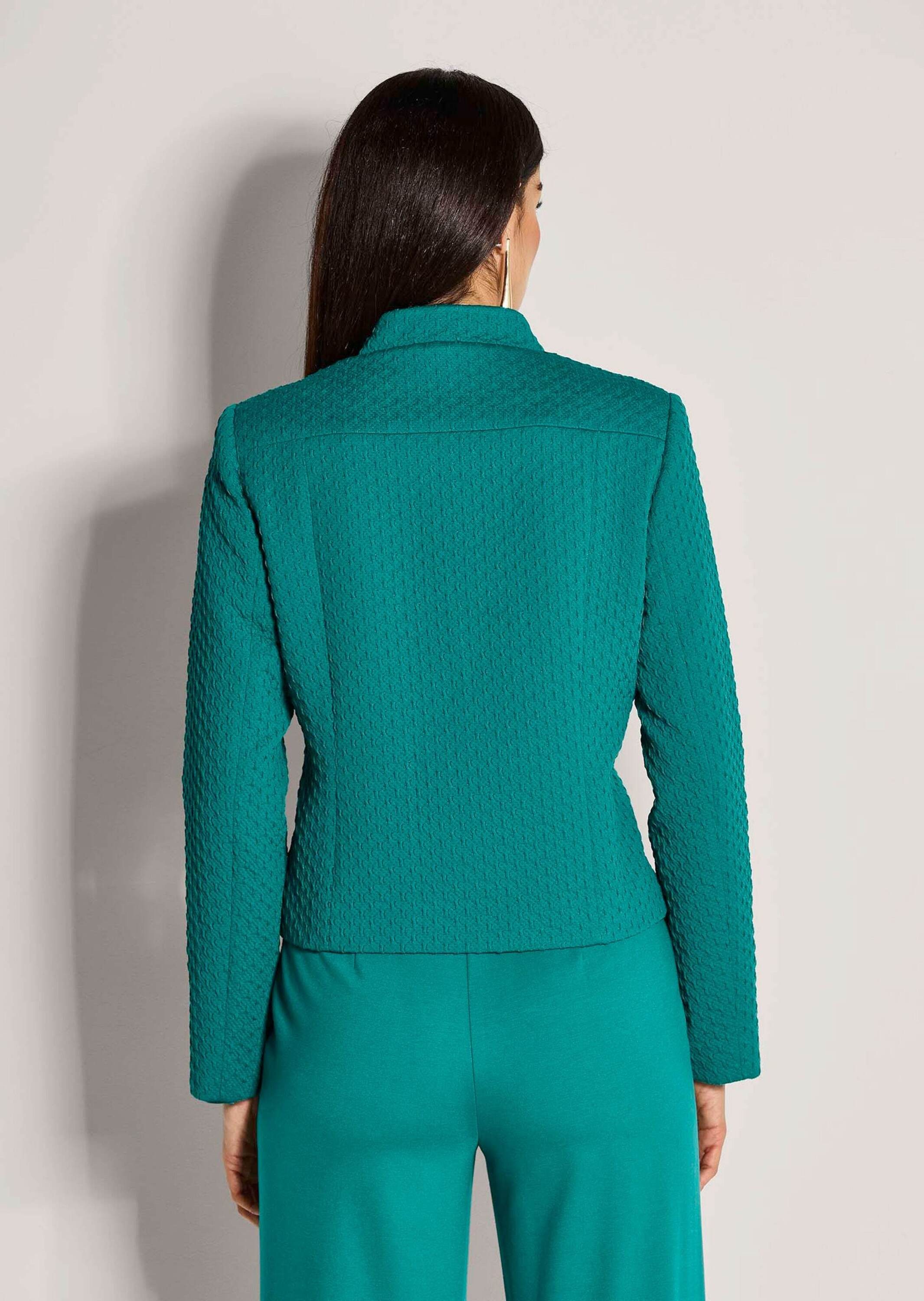 MADELEINE Kurzblazer Stilvoller Businessblazer mit Stehkragen Blazer mit dezentem Hakenverschluss und langen Ärmeln – Bild 2 von 5