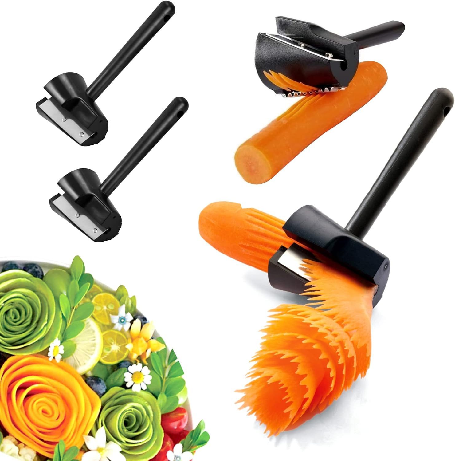 FELIXLEO Gemüsehobel 2er Set Spiralschneider Gemüsehobel für Karotten Gurken Obst Gemüse, (1-St)