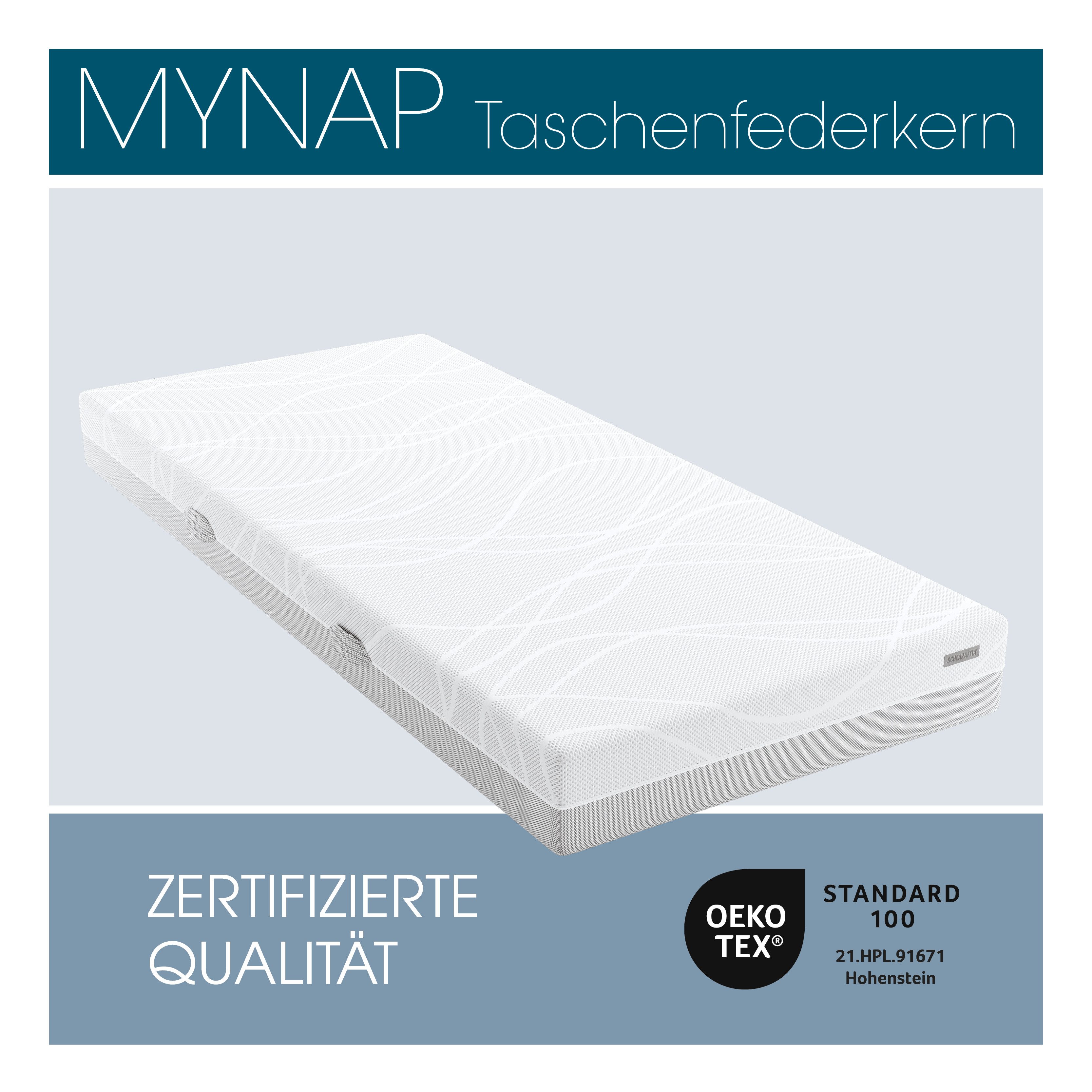Taschenfederkernmatratze Schlaraffia myNap TFK-Matratze, Schlaraffia, 19 cm hoch, mit speziellem X-Spring Federkern