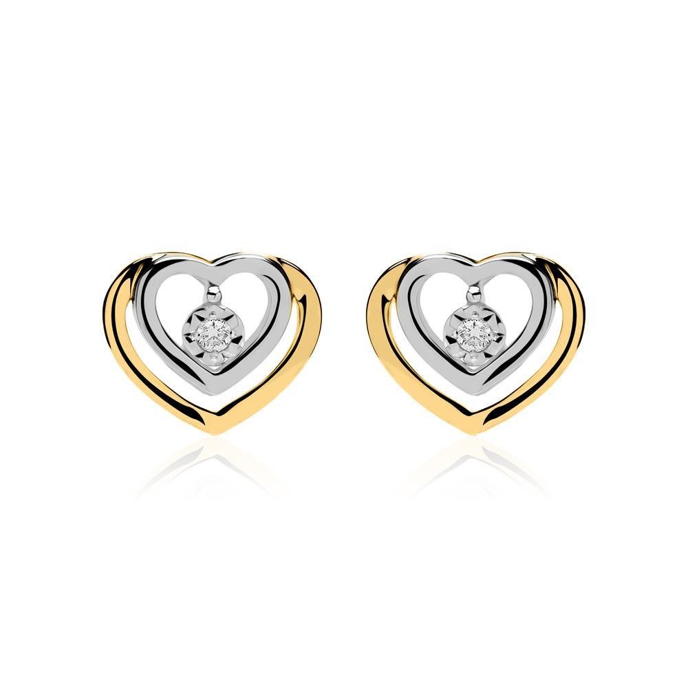 Unique Paar Ohrstecker Ohrstecker Herzen...