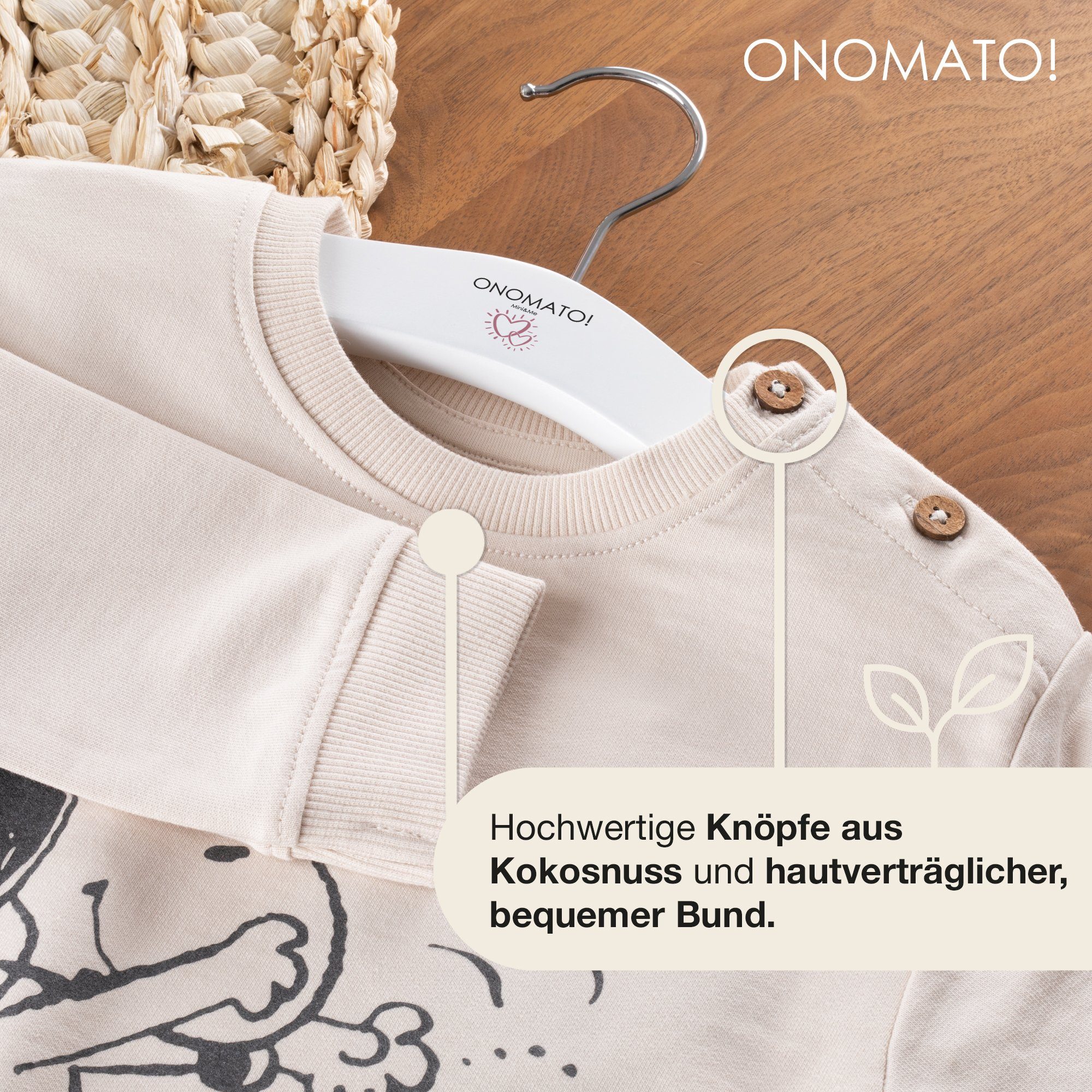 ONOMATO! Sweatshirt Cradle to Peanuts Sweatshirt Snoopy Cradle Jungen Mädchen