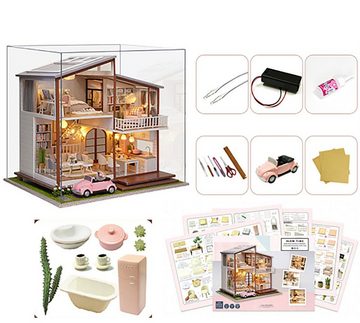 Cute Room 3D-Puzzle DIY holz Miniature Haus Puppenhaus Traumhaus Freedom, Puzzleteile, 3D-Puzzle, Miniaturhaus, Maßstab 1:24, Modellbausatz zum basteln