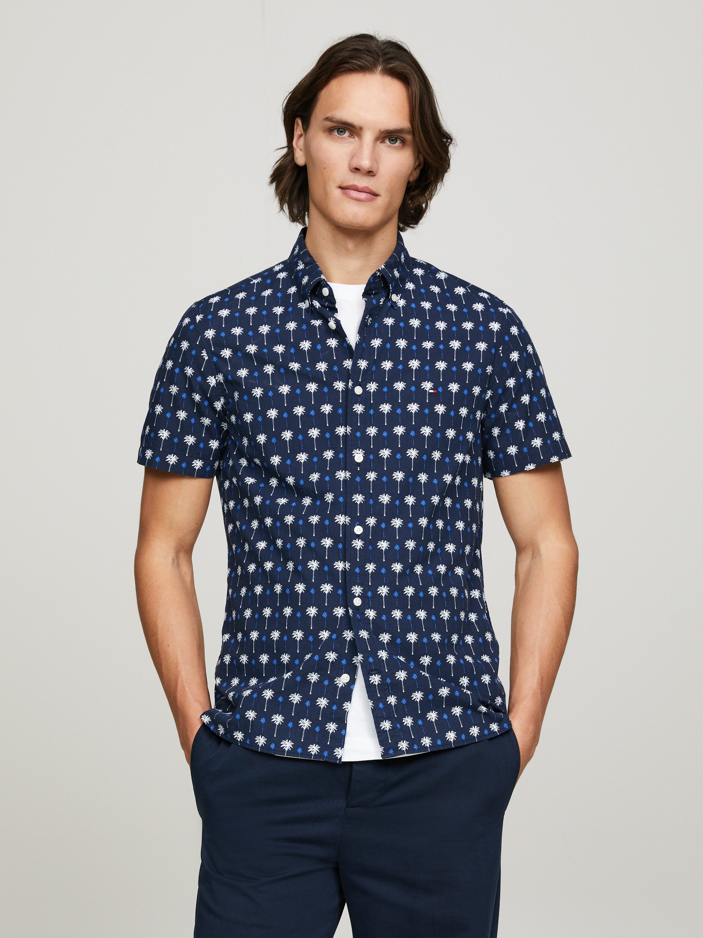 Kurzarmhemd MINI PALM PRINT SF SHIRT