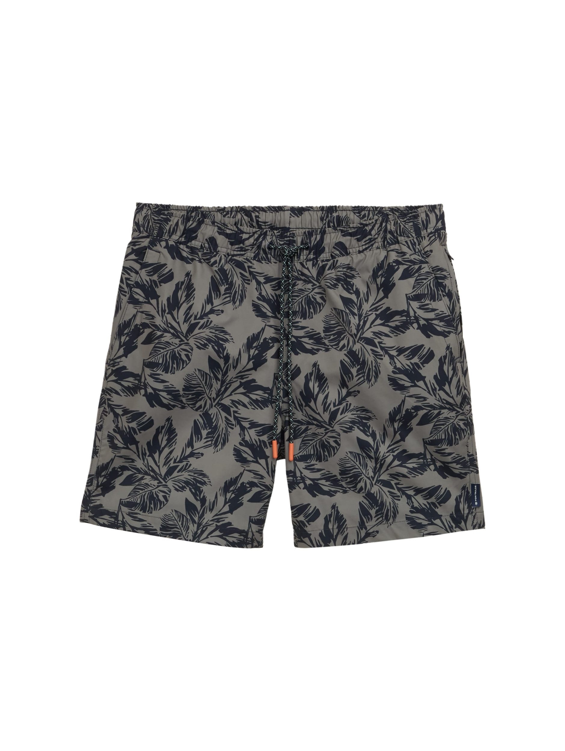 TOM TAILOR Bermudas all over printed swim shorts olive navy leaf design