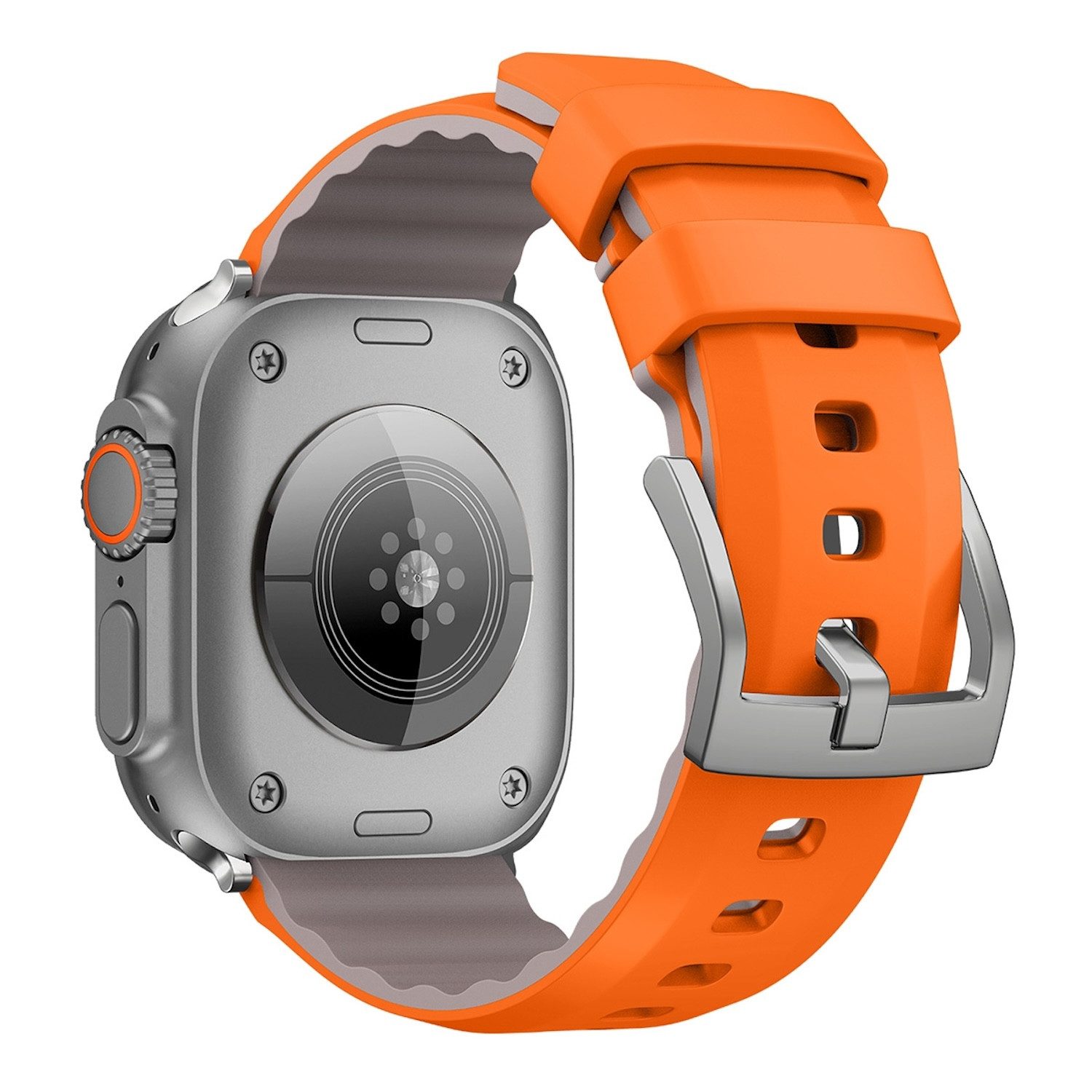 Wigento Smartwatch-Armband Für Apple Watch SE 2023 40mm Two Color Silikon S günstig online kaufen