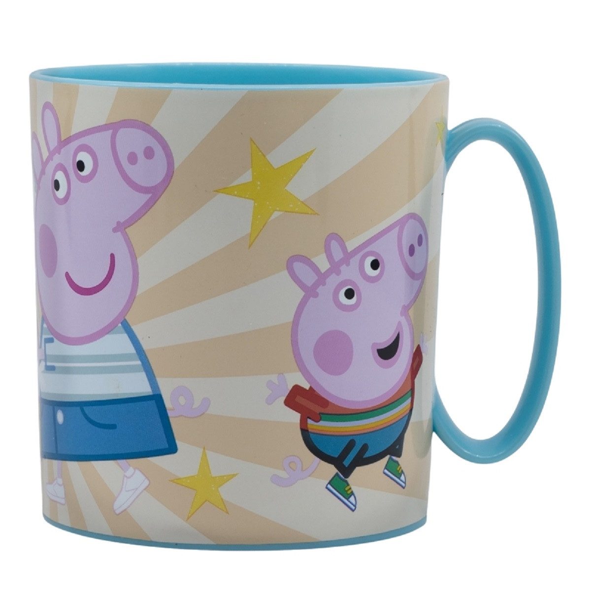 Peppa Pig Becher - Mikrowellengeeigneter Kunststoffbecher 390 ml – für Kinder, ideal für Kinderhände dank glatter Oberfläche