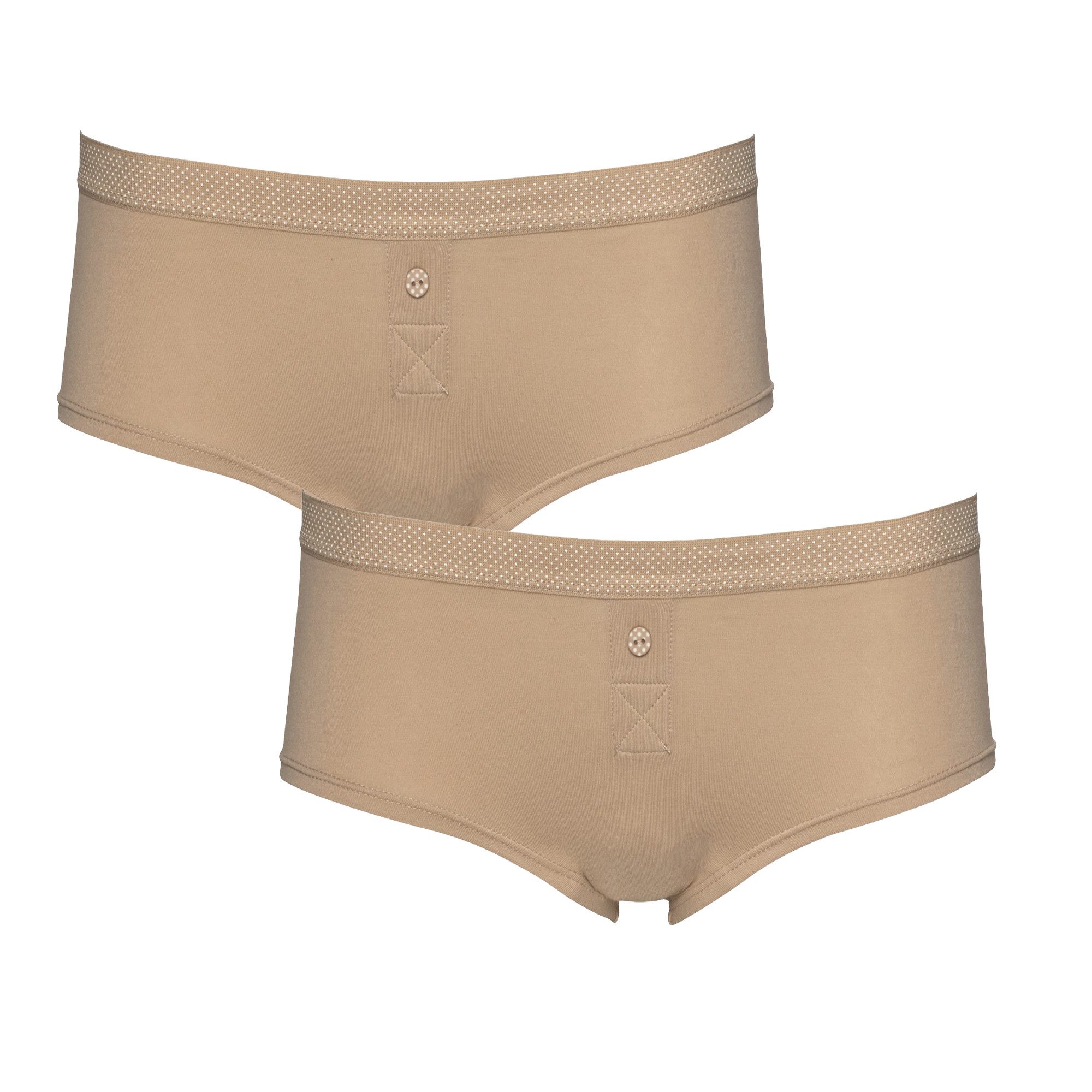 Boobs & Bloomers Boxershorts Anny Knopf als Deko, eng, elastisch, bequem, weich, mit Bund, Baumwollmix