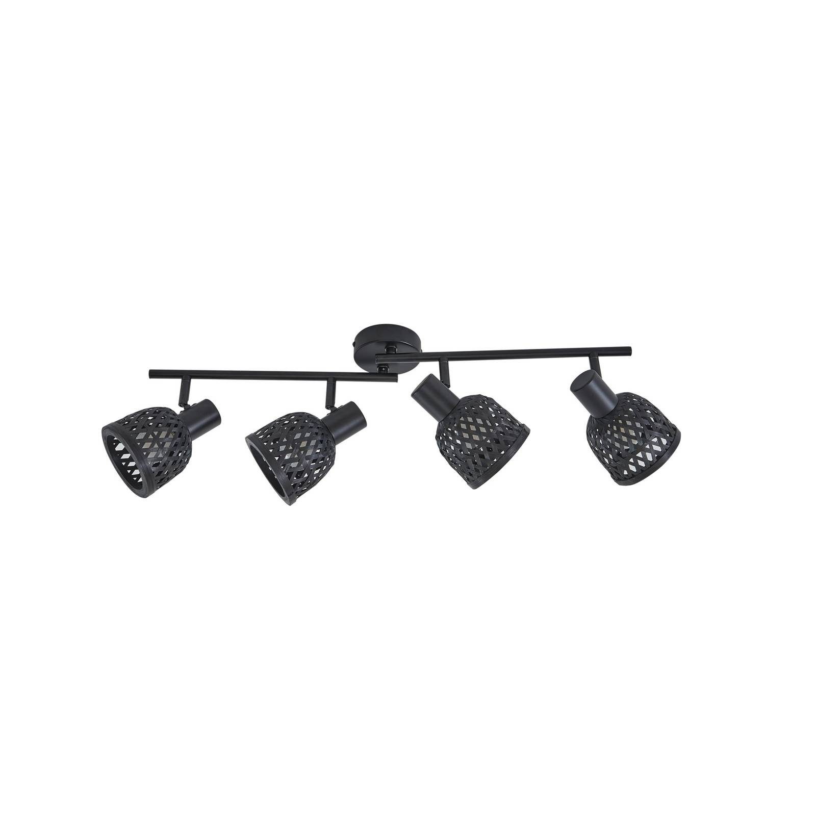 Lindby Deckenleuchten Eskil, Schwarz IP20, 4 x 10 W LED