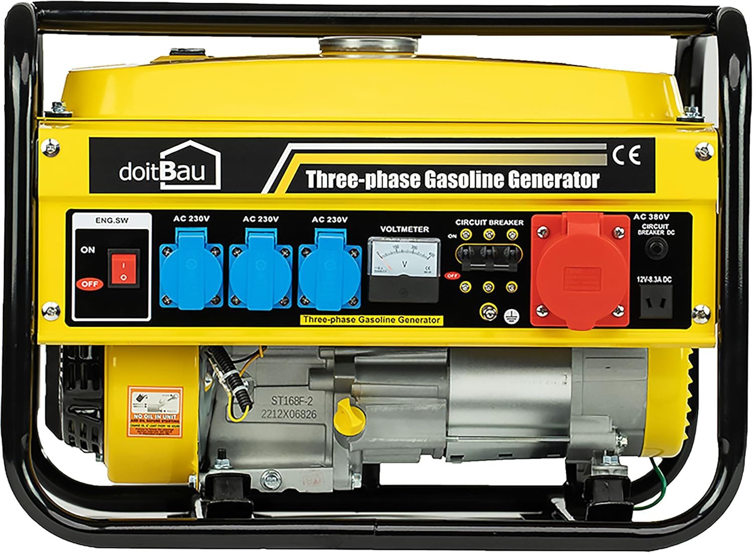 doitBau Stromgenerator Premium Kupfer Motor Stromgenerator Benzin Stromerzeuger 3000W, 3 in kW