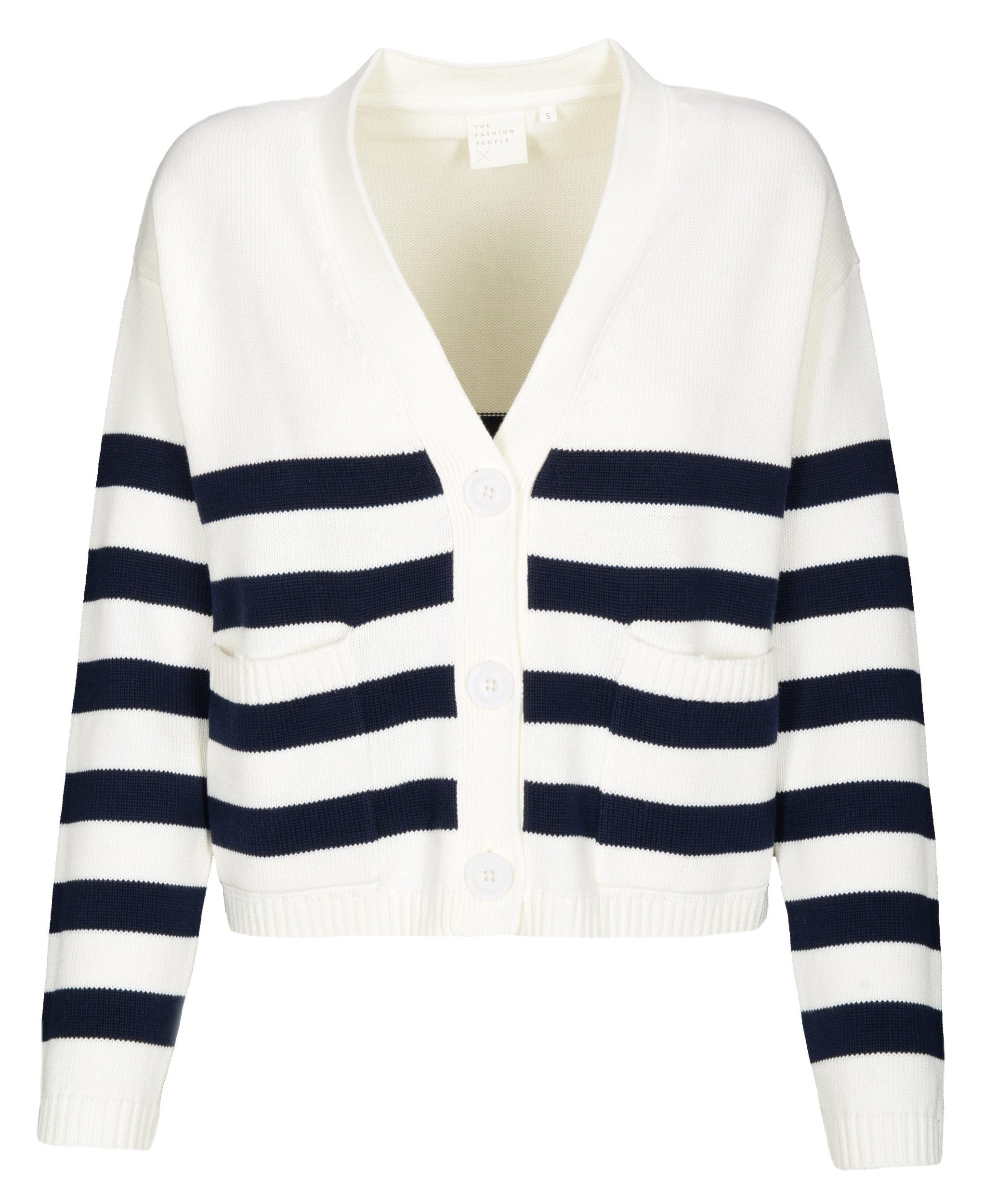 THE FASHION PEOPLE Kurzweste striped cardigan knitted