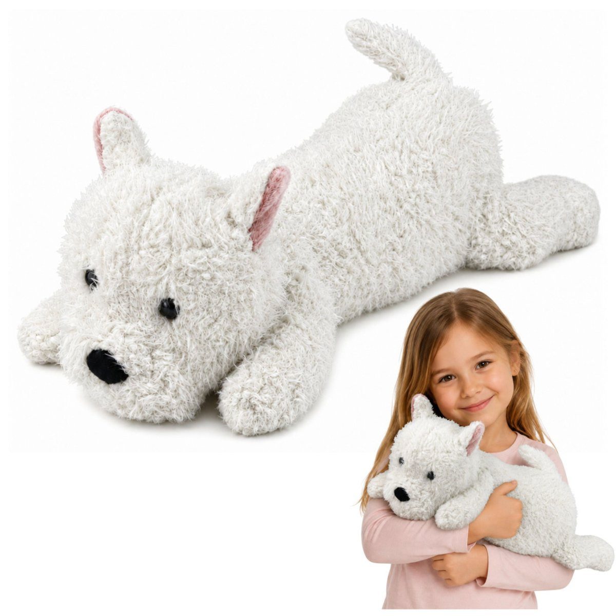 Wisam Plüschfigur West Highland White Plüschhund Kuscheltier Weiß 40 cm (1-St)