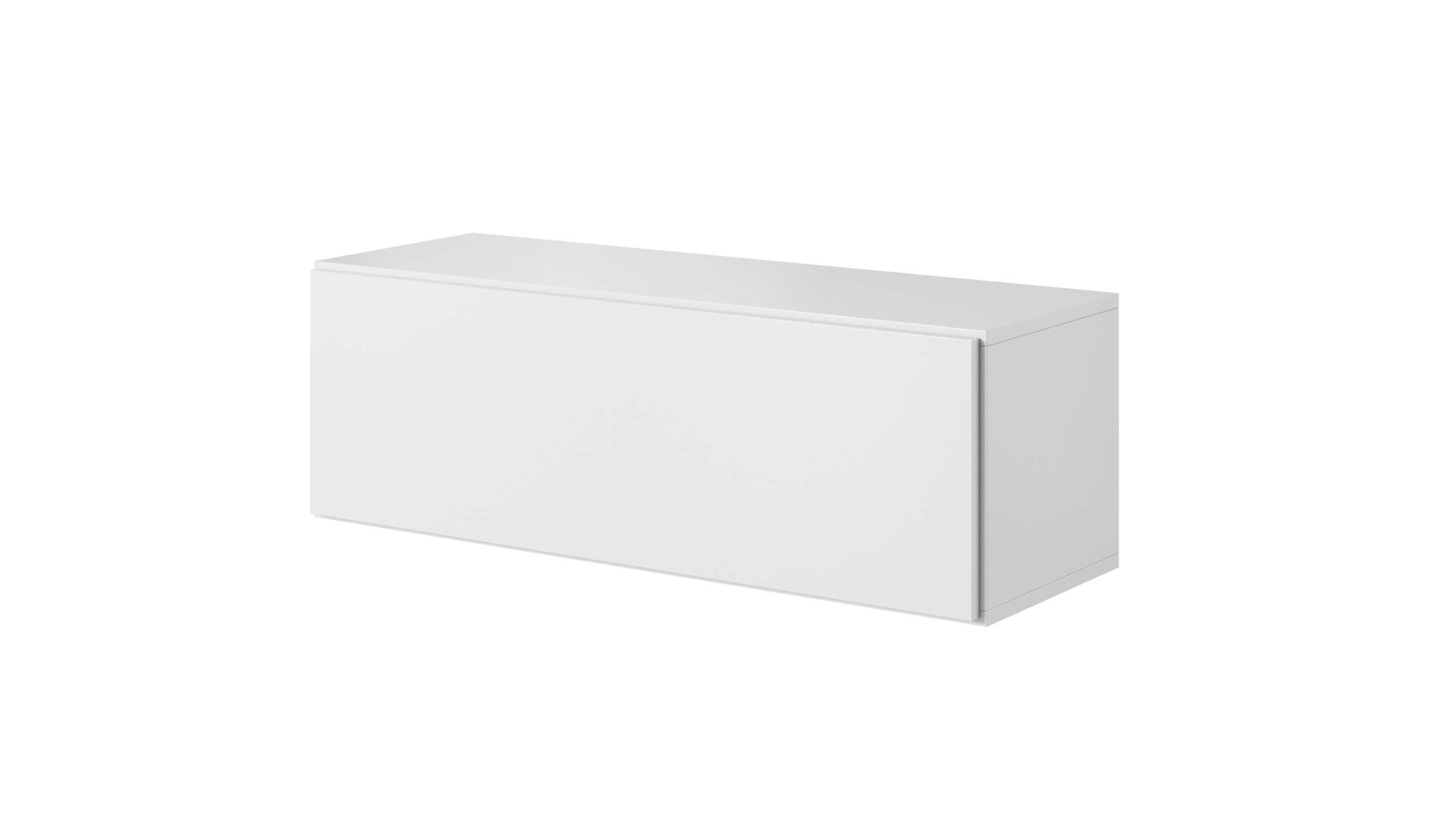 Wohnzimmer-Set), und Design (4-St), Weiß bestehend XIV, aus Wohnwand Modern (Set mit Cono Matt 2xWandregal 2xHängeschrank, Wohnmöbel, Push-to-Open, Stylefy