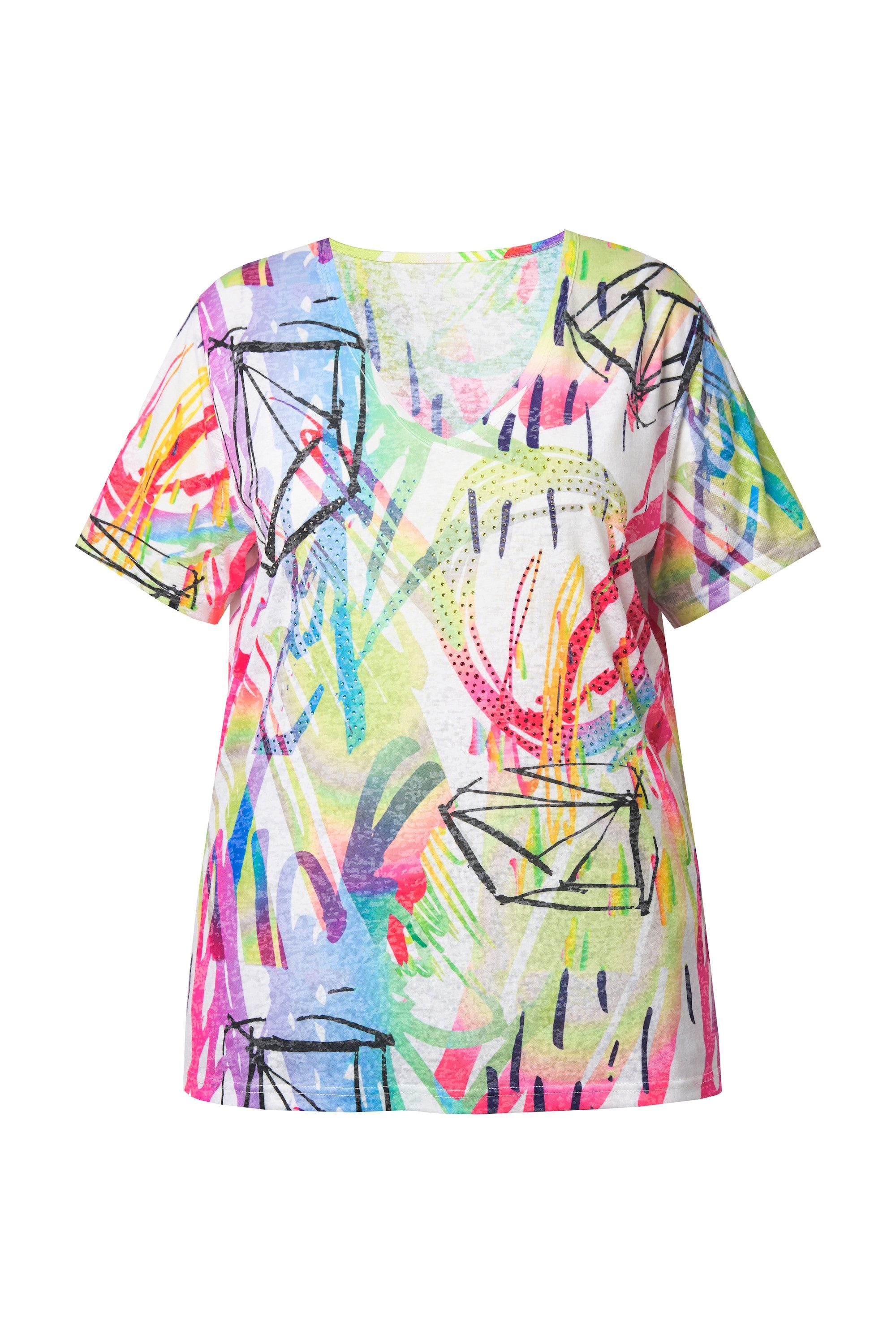Angel of Style T-Shirt T-Shirt bequeme Passform Scribble-Muster günstig online kaufen