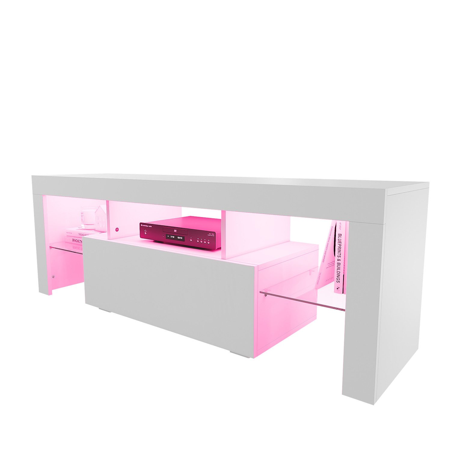 SONNI TV-Schrank TV Schrank Weiß Hochglanz günstig online kaufen