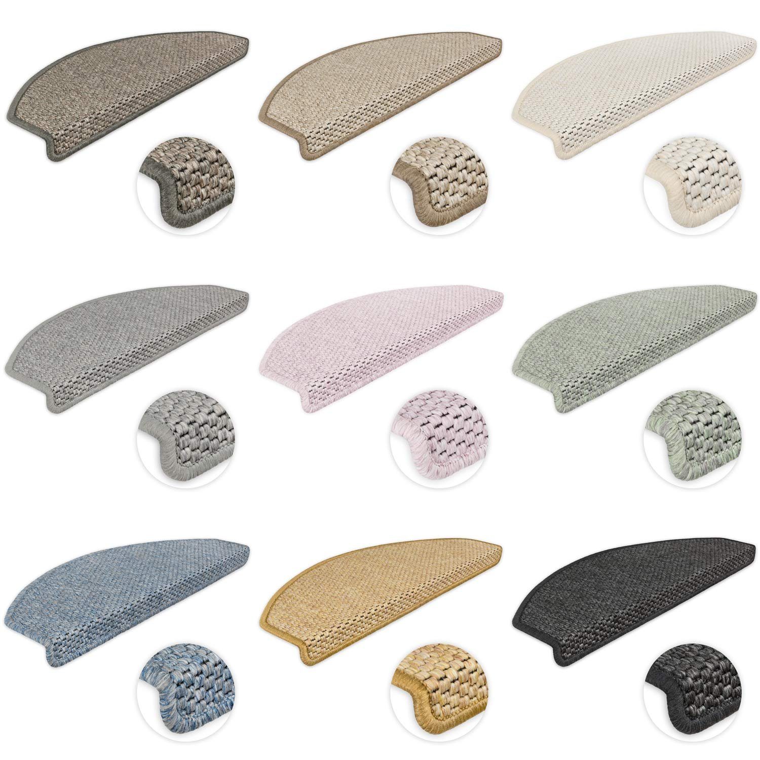 Metzker® Stufenmatte Stufenmatten Göteborg Halbrund, halbrund, Höhe: 8 mm, 16 Stück - Anthrazit – Bild 5 von 5