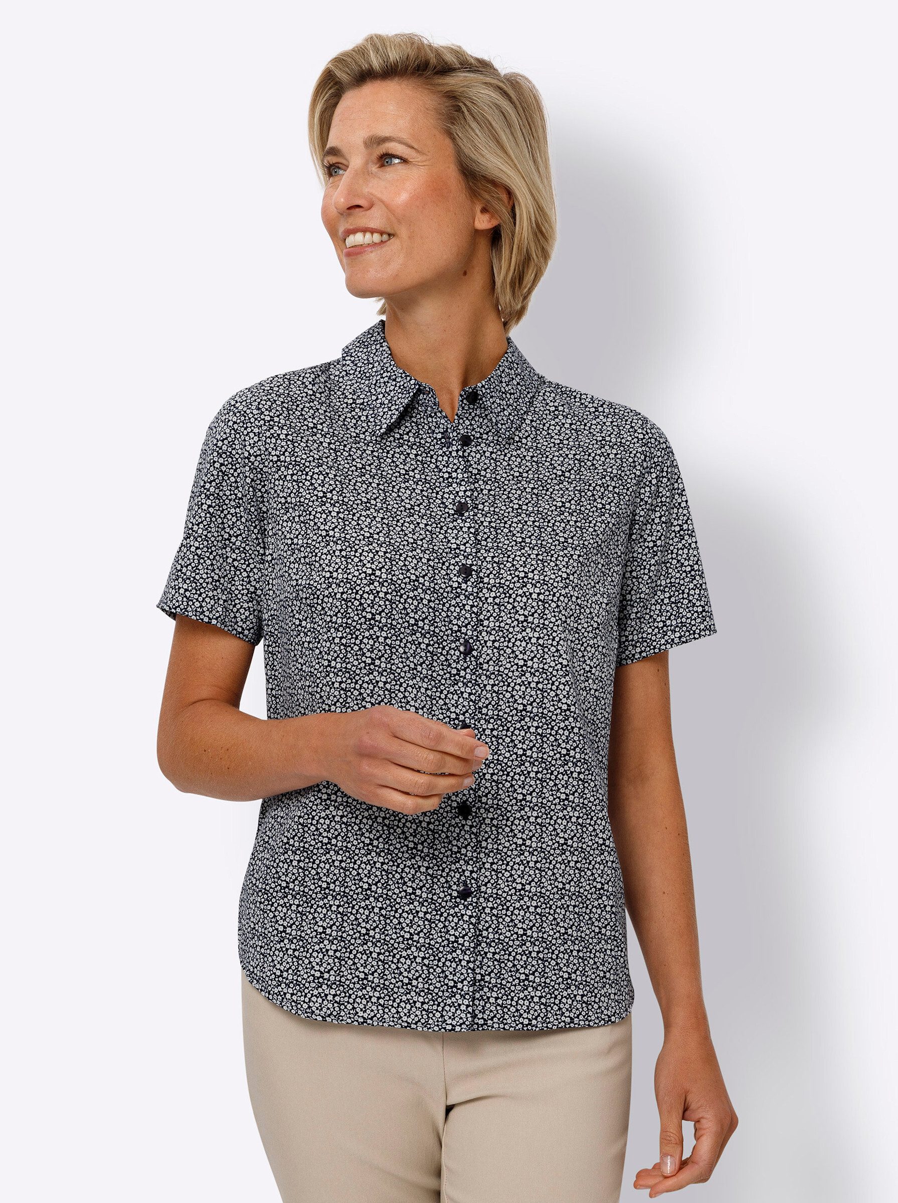 Sieh an! Klassische Bluse Kurzarm-Bluse Kurzarm günstig online kaufen
