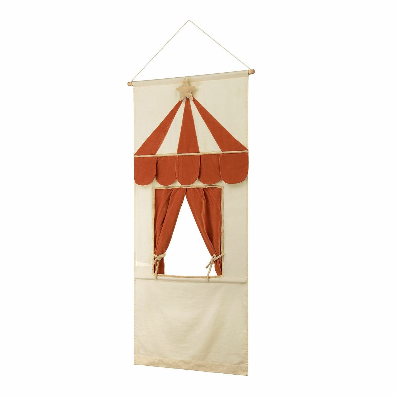 Mirabeau Vorhang Puppentheater Papillou rostrot/creme