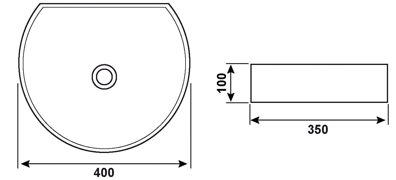 CORNAT Aufsatzwaschbecken »ANTA«, Durchmesser 40 cm-HomeTrends