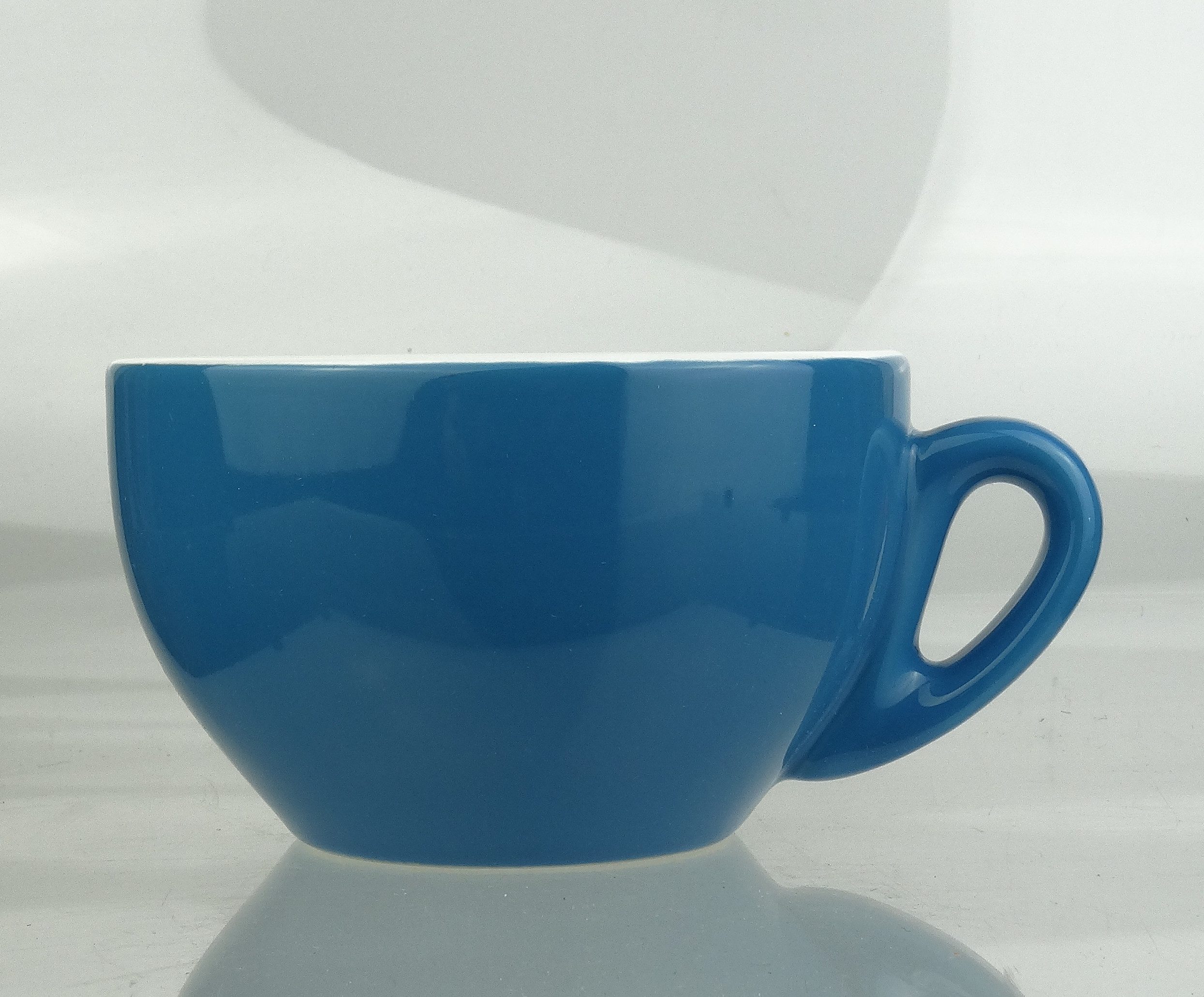 Nuova Point Cappuccinotasse dickwandig, blau, max 200 ml, 2-tlg., Porzellan