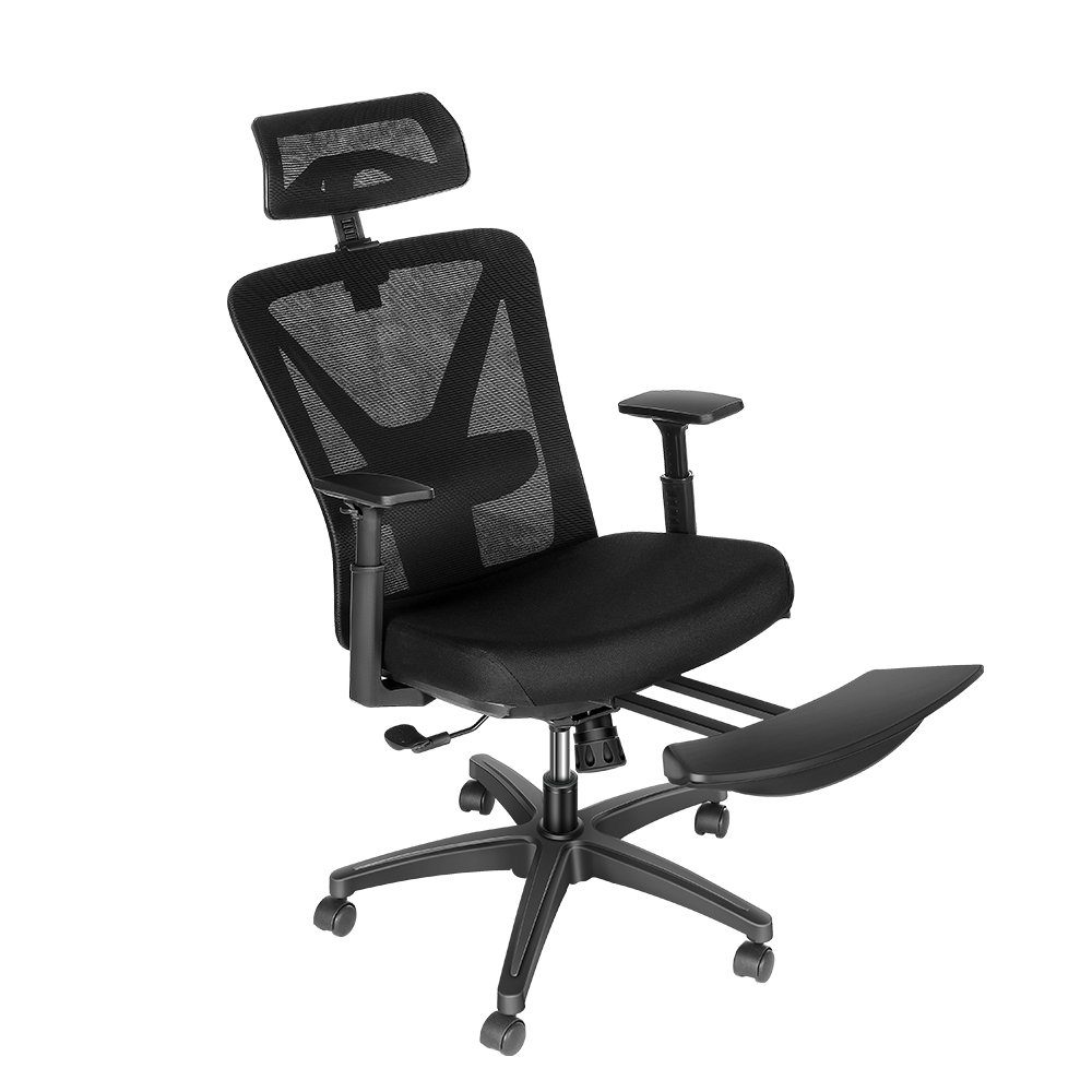 BLiTZWOLF Bürostuhl BW-HOC6 (Ergonomischer Schreibtischstuhl, 1 St),  NetzStuhl Schreibtischstuhl, Gaming-stuhl, mit Fußplatte, höhenverstellbar,  verstellbare Armlehne