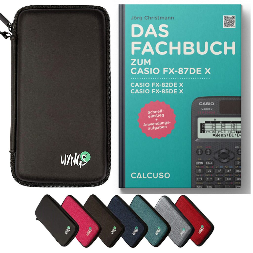 CALCUSO Карманные калькуляторы Zubehör zum Casio fx-85DE X - Fachbuch & Schutztasche Schwarz