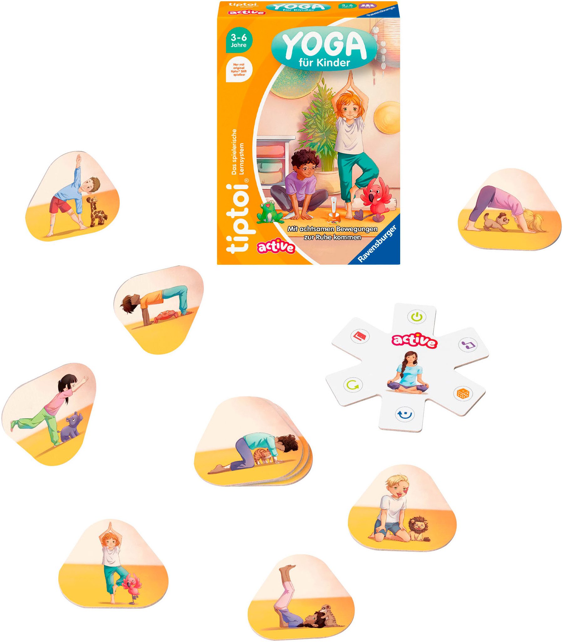 Ravensburger Spiel tiptoi® ACTIVE Yoga für Kinder, Bewegungsspiel, Made in Europe
