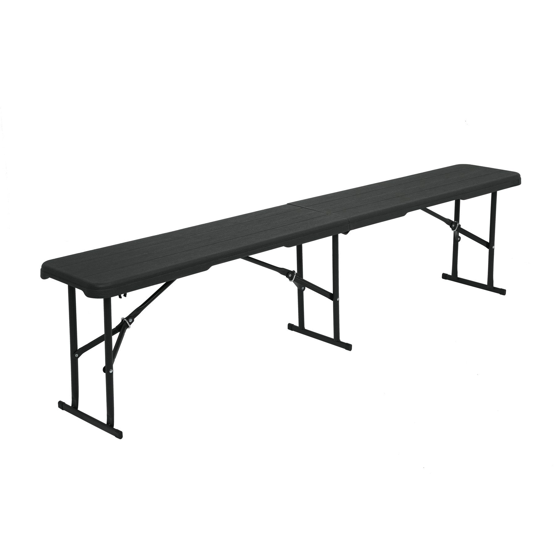 NILS CAMP Gartenbank faltbare Bank Bierbank dunkelgrau 180cm Klappbank