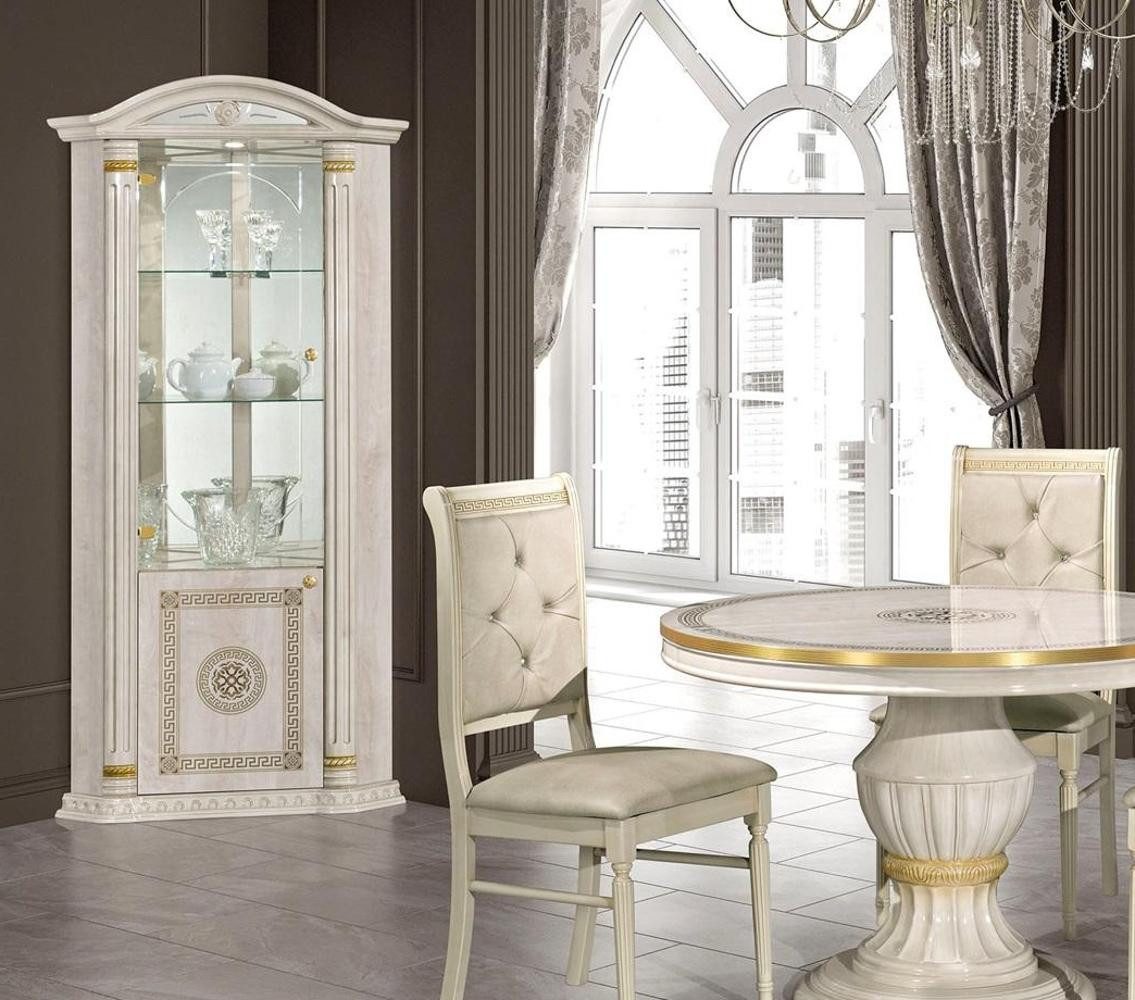 Eckvitrine Eckvitrine aus Holz mit Glasfront und elegantem Design