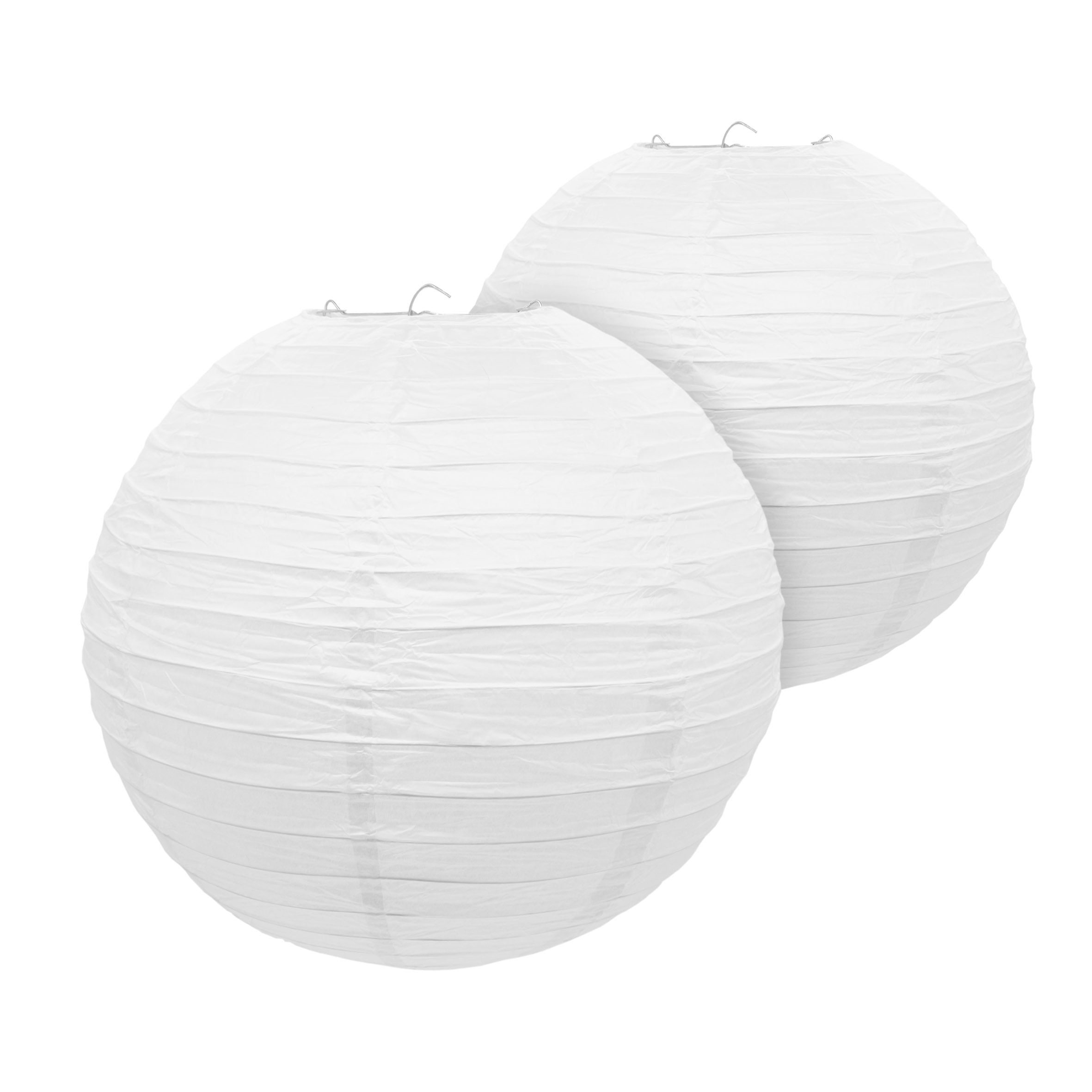 Spetebo Papierlaterne Papier Lampion in weiß zum Hängen - Größe und Menge w günstig online kaufen