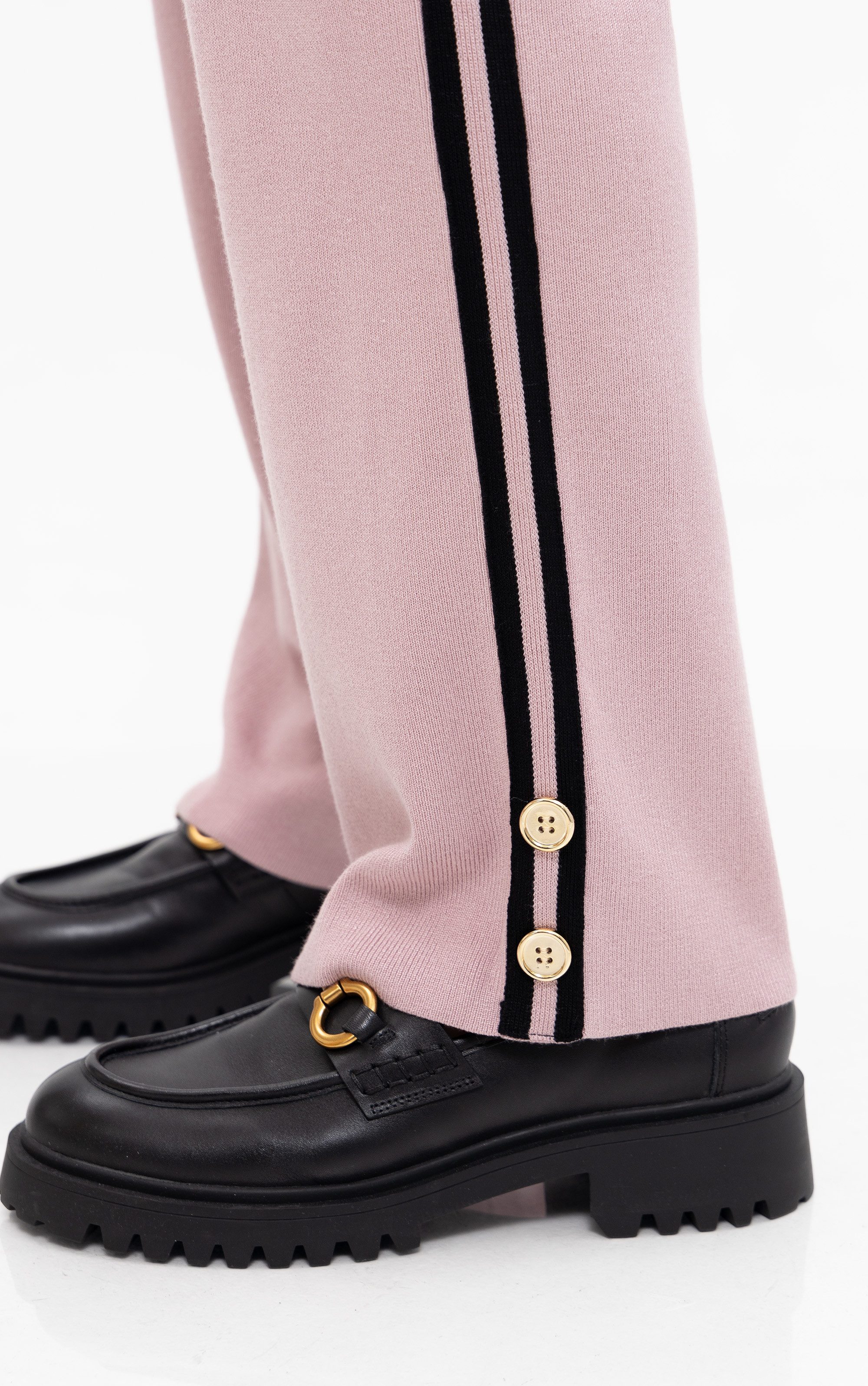 Passioni Strickhose Straight Fit mit Kontraststreifen – Bild 3 von 3