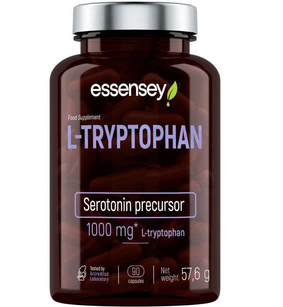 essensey Essensey® L-TRYPTOPHAN 1000mg 90 Kapseln Kapseln, 1 er Packung/ Dose à 90,00 St., 58 g, Frei von künstlichen Zusatzstoffen, pflanzliche Kapselhülle