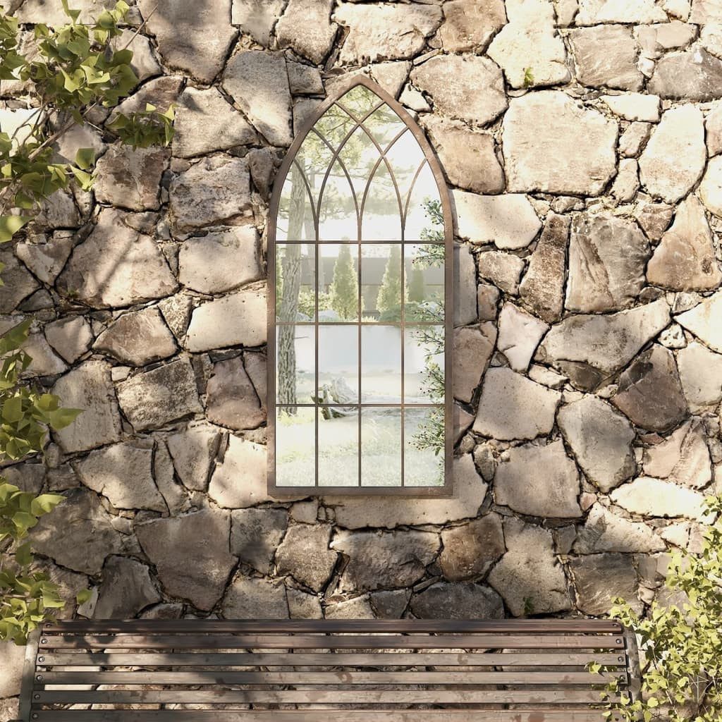 vidaXL Spiegel 100 x 45 cm Spiegel Garten Fenster Vintage Optik Sand 100x45 cm Eisen