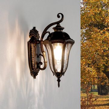 Licht-Erlebnisse Außen-Wandleuchte FLORENZ, ohne Leuchtmittel, Außen Wandlampe Rustikal IP44 Laterne Garten Haus