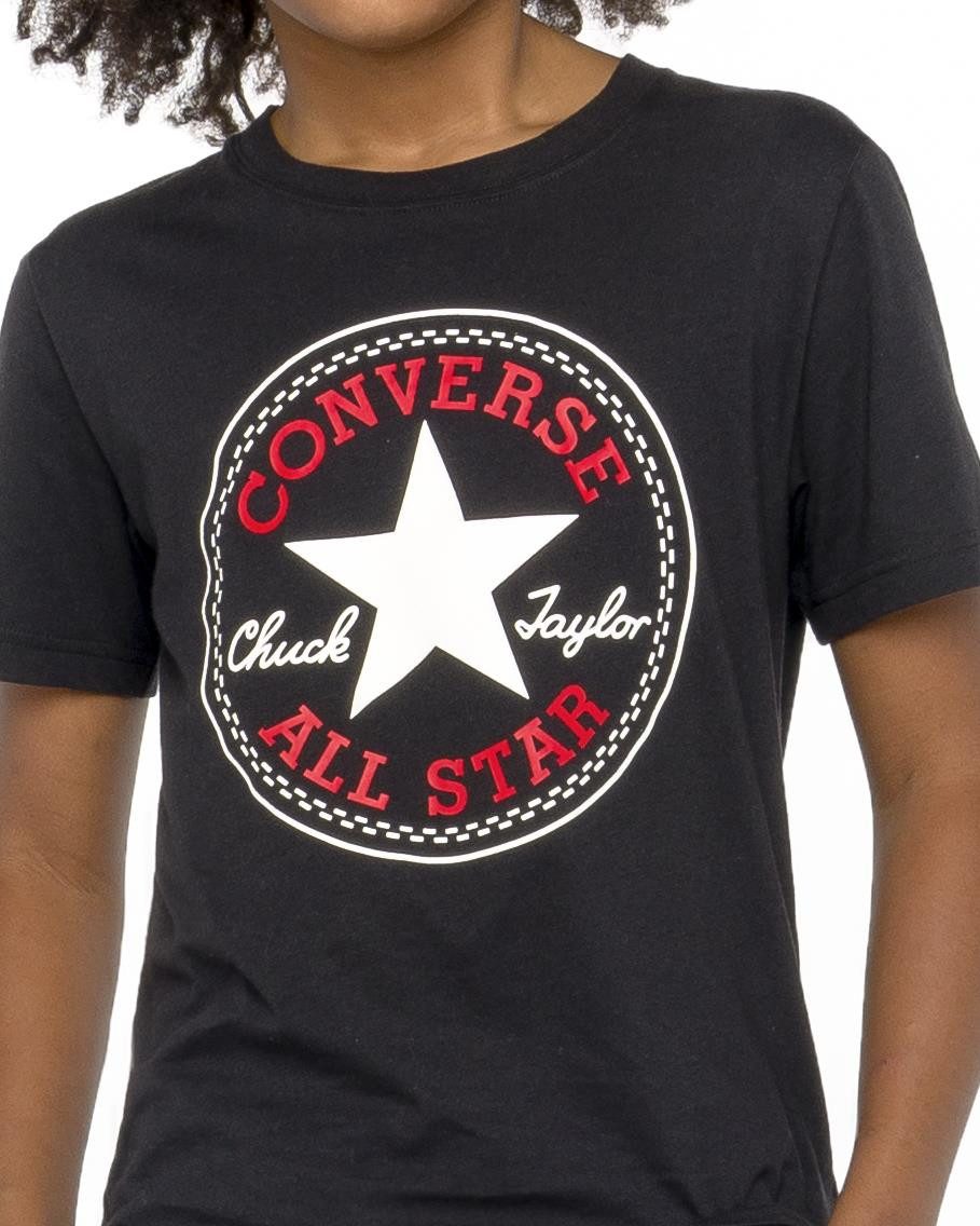 Converse T-Shirt CNVBN CHUCK PATCH TEE für Kinder, mit kurzen Ärmeln, aus Baumwolle, in normaler Passform