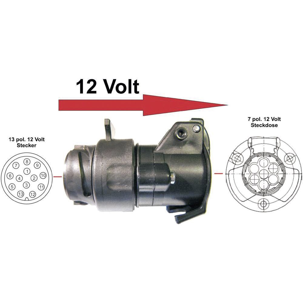 SecoRüt Anhänger SecoRüt 50110 Anhänger Adapter [Steckdose 13polig - Stecker 7polig] AB