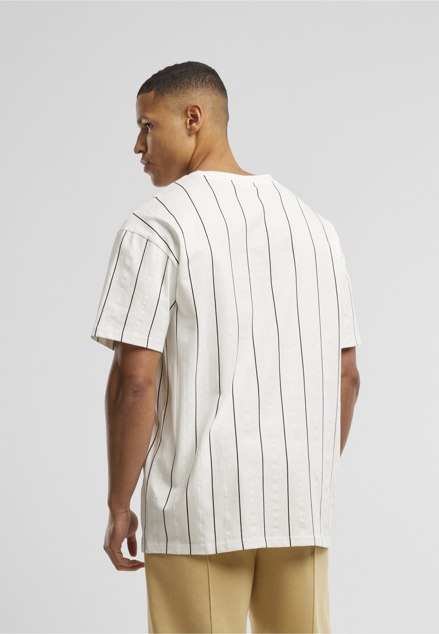 URBAN CLASSICS T-Shirt Urban Classics Printed Pinstripe Tee (1-tlg) – Bild 4 von 5
