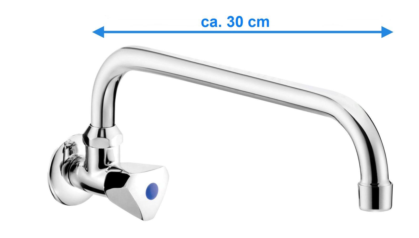 Deante Waschtischarmatur BEZ_051L Kaltwasserarmatur, Wand-Schwenkventil, Me günstig online kaufen