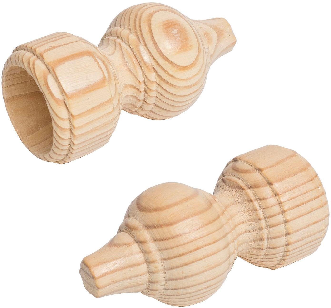 Liedeco Gardinenstangen-Endstück, Gardinen, (Set, 2-St), für günstig online kaufen