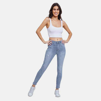 Elara Slim-fit-Jeans Elara Damen Push-up Jeans (1-tlg)