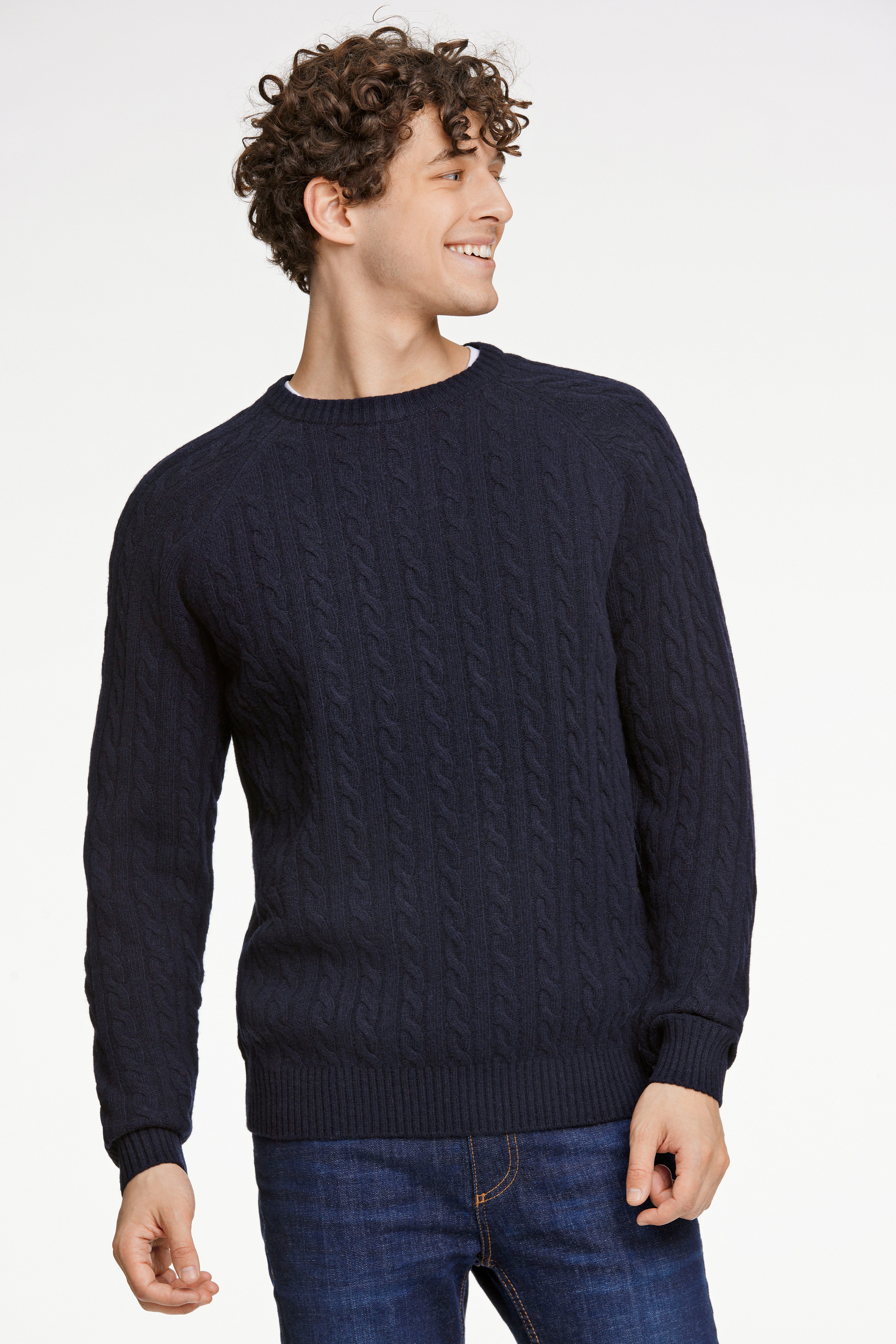 LINDBERGH Strickpullover mit Zopfmuster, hoher Wollanteil günstig online kaufen