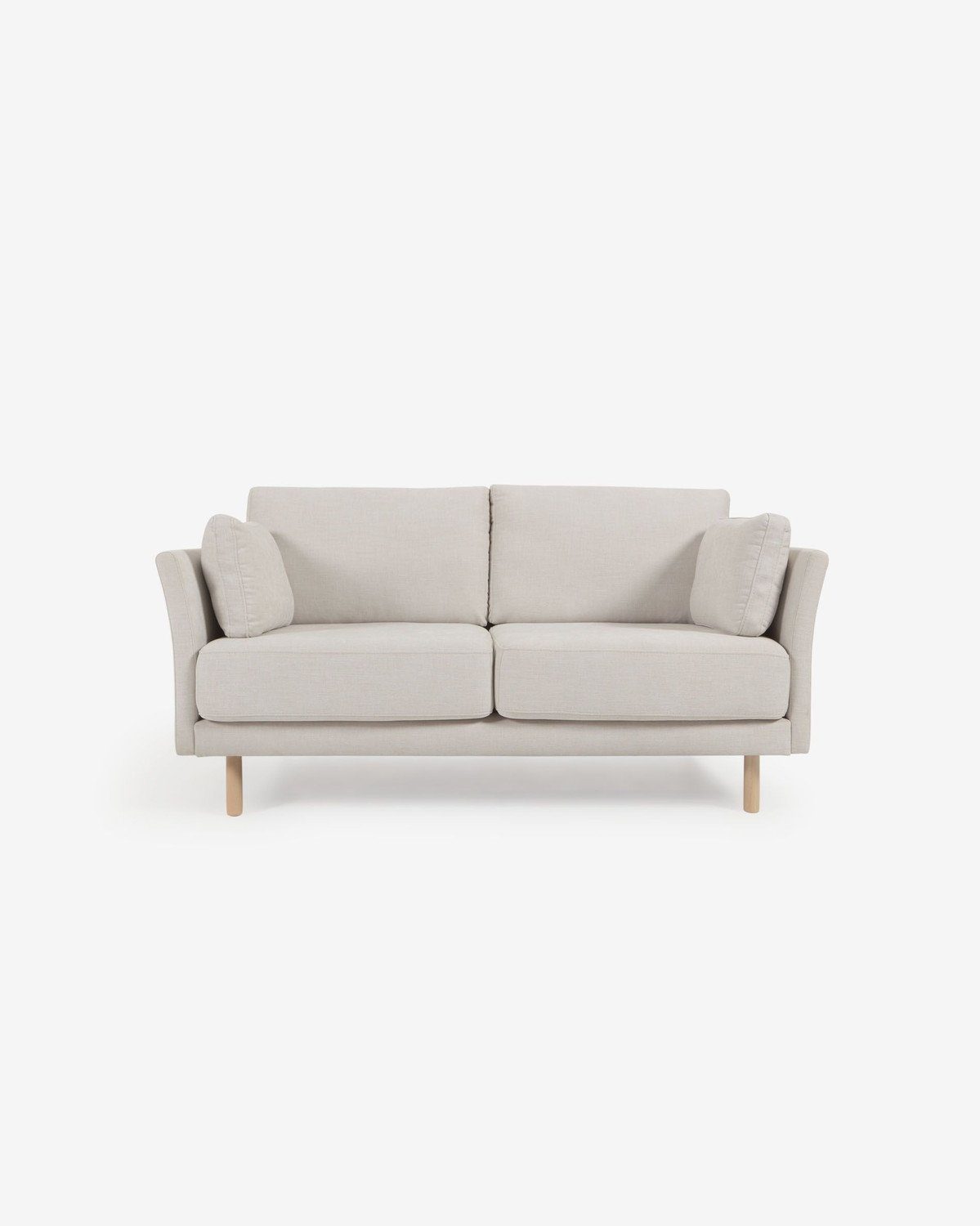 Natur24 Sofa Sofa Gilma 2-Sitzer beige mit Beinen naturfarben 170cm Couch