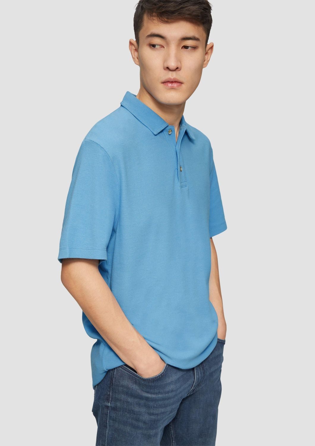 s.Oliver Poloshirt Poloshirt Kragen, Knopfleiste, Logo-Patch günstig online kaufen
