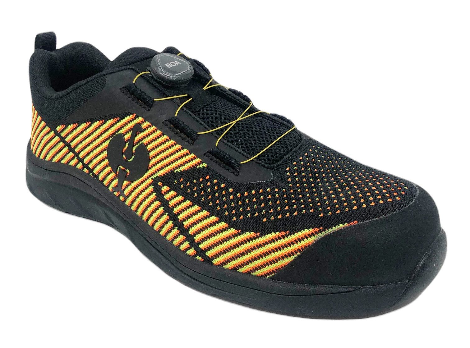 Engelbert Strauss S1 Sicherheitshalbschuhe Tegmen IV schwarz/gelb/orange mit Alu-Kappe Sicherheitsschuh Aluminium Schutzkappe 200 Joule