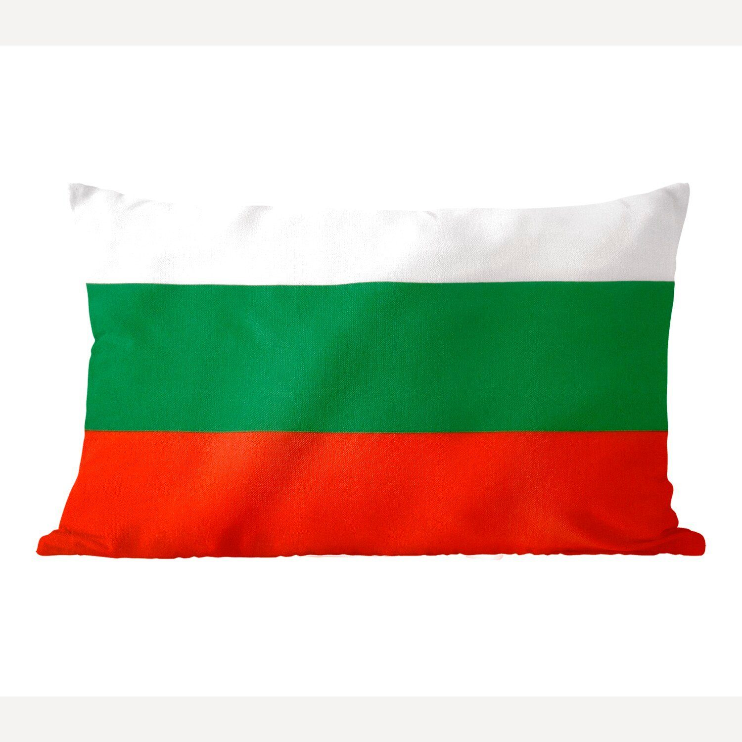 MuchoWow Dekokissen Nahaufnahme der Flagge von Bulgarien, Wohzimmer Dekoration, Zierkissen, Dekokissen mit Füllung, Schlafzimmer
