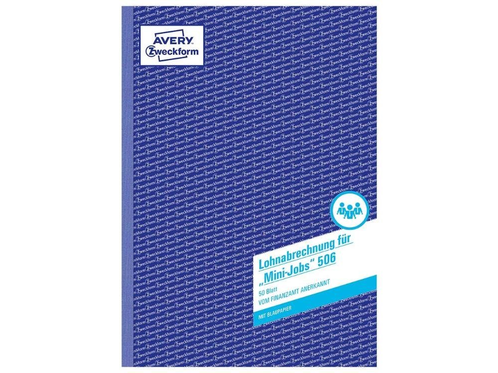 Avery Zweckform Formularblock Avery Zweckform Formularbuch '506' Lohnabrechnung