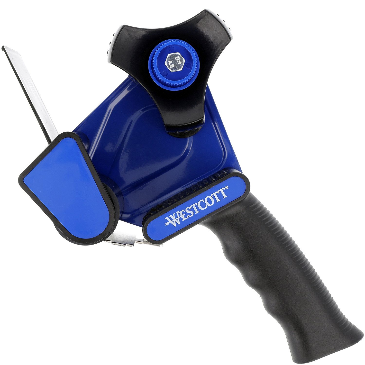 WESTCOTT Versandkarton Paketbandabroller, Paketklebeband Abroller für Paketband Kern-Ø 76 mm, Für Paketband 50 mm x 66 m