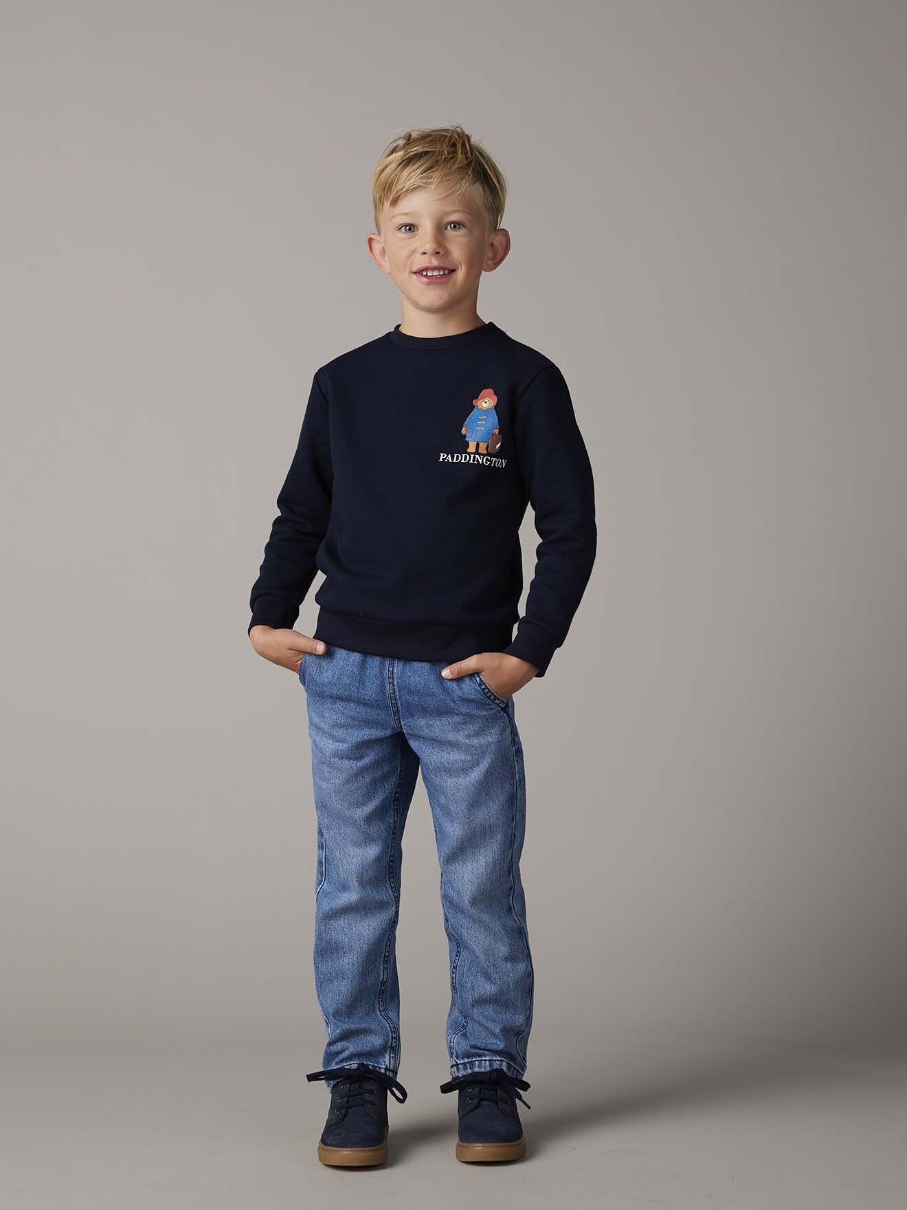vertbaudet Fleecepullover Kinder Sweatshirt mit Bärenmotiv PADDINGTON