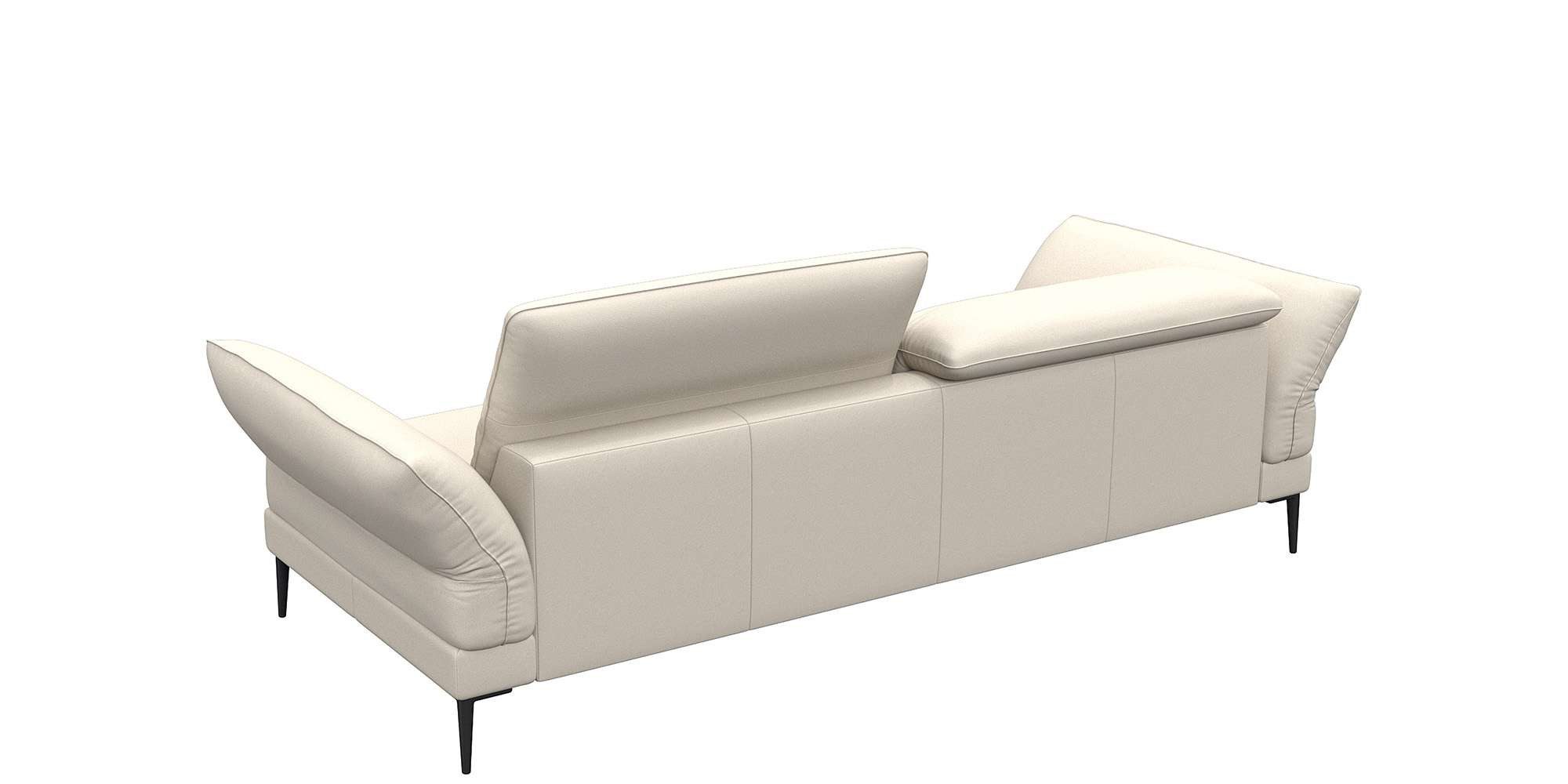 FLEXLUX 3-Sitzer Salino, Funktionssofa, Relaxsofa, Sofa mit Arm- und Kopfteil-Verstellungen, Kaltschaum & Stahl-Wellen