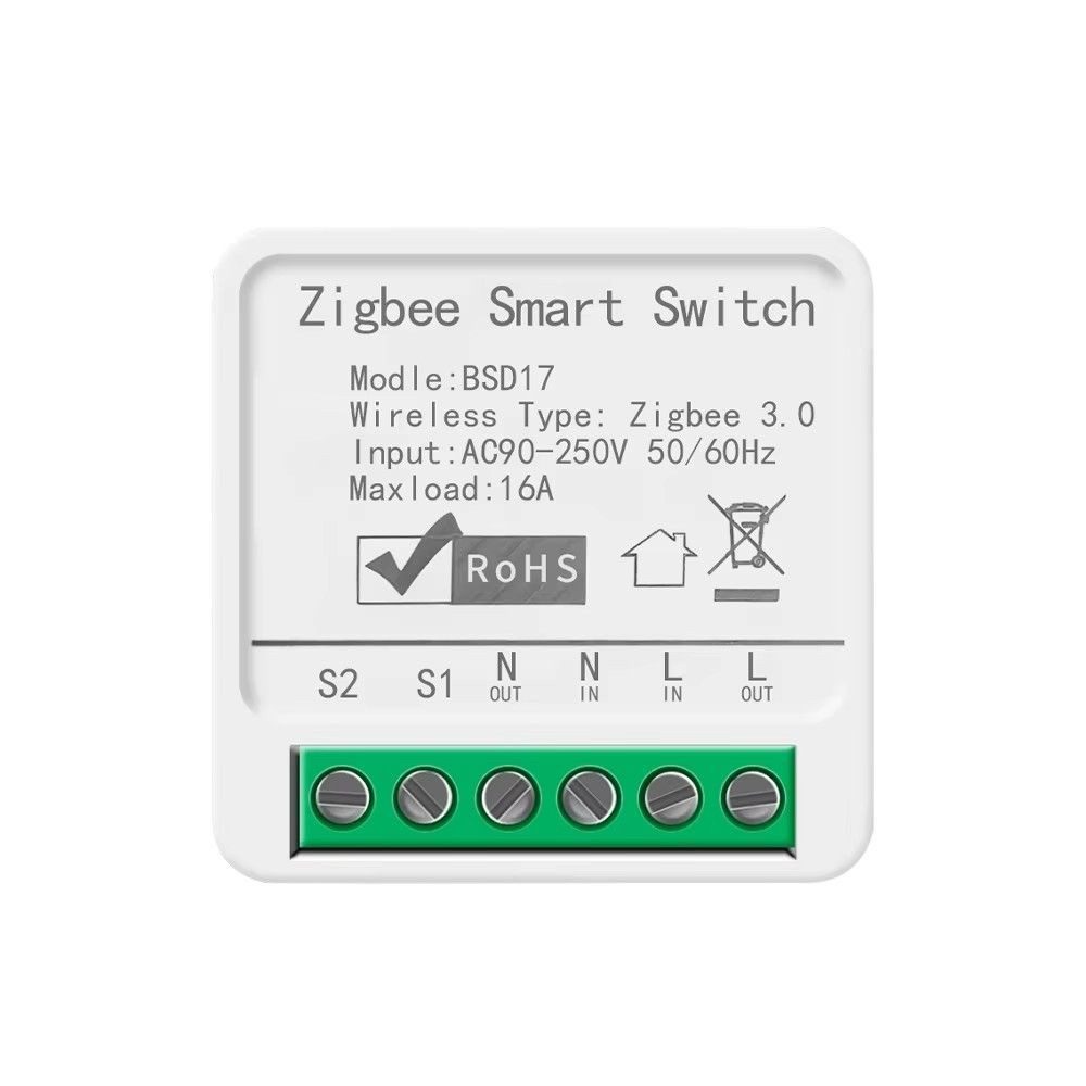 ZigBee 3.0 Smart Switch 16A Smart Home App- und Sprachsteuerung DE. Smart-Home-Steuerelement
